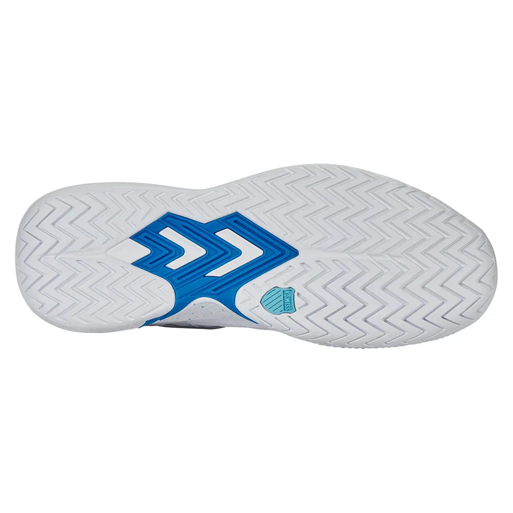 Men`s Tura Team Pickleball Shoes White and Brilliant Blue K-SWISS