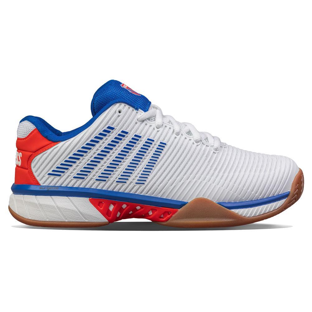 Men's Hypercourt Express 2 Indoor Pickleball Shoes White and Red Shoes K-SWISS