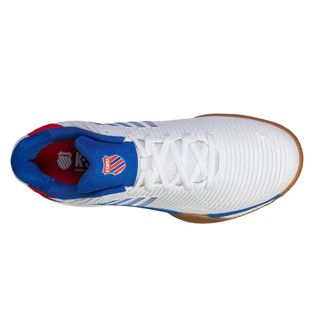 Men's Hypercourt Express 2 Indoor Pickleball Shoes White and Red Shoes K-SWISS