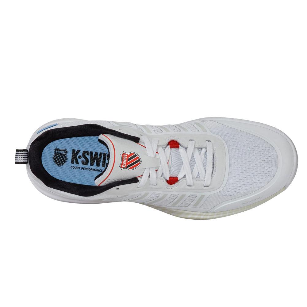 Men`s Ultra Court Pickleball Shoes White and Black K-SWISS