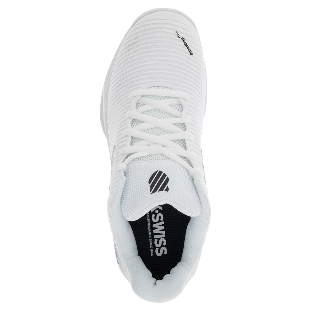 Men's Hypercourt Express 2 Tennis Shoes White and Black Tournament Gear K-SWISS