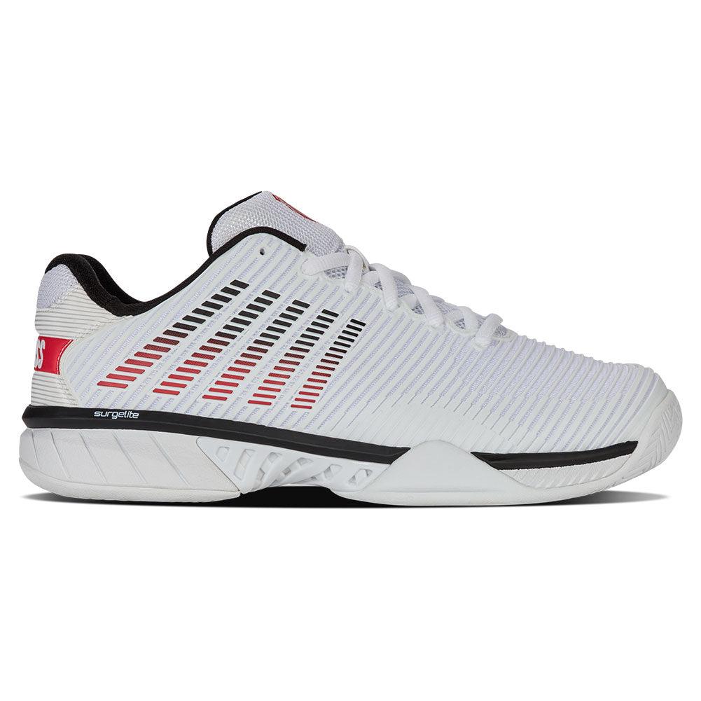 Men`s Hypercourt Express 2 Wide Tennis Shoes White and Black K-SWISS