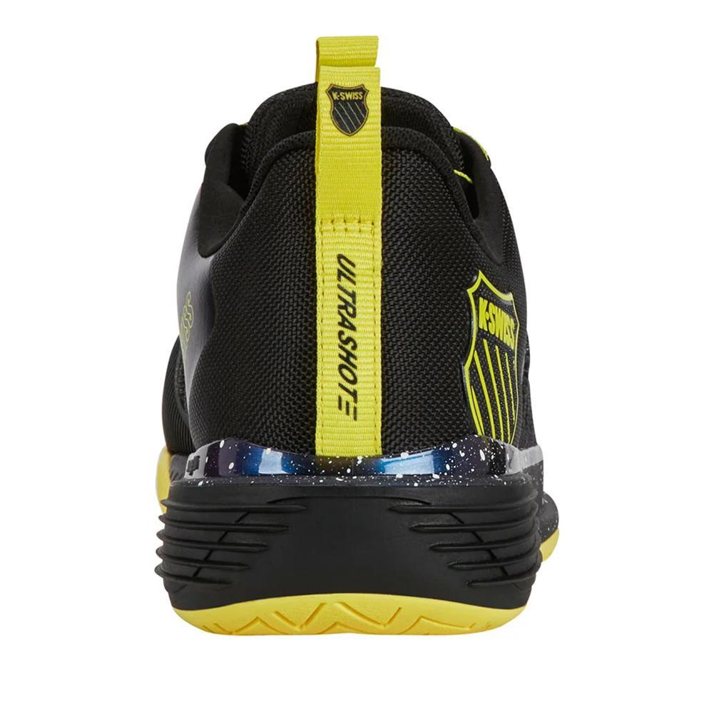 Men`s Ultrashot 3 Tennis Shoes Micro Chip and Black TOP TENNIS SHOES K-SWISS