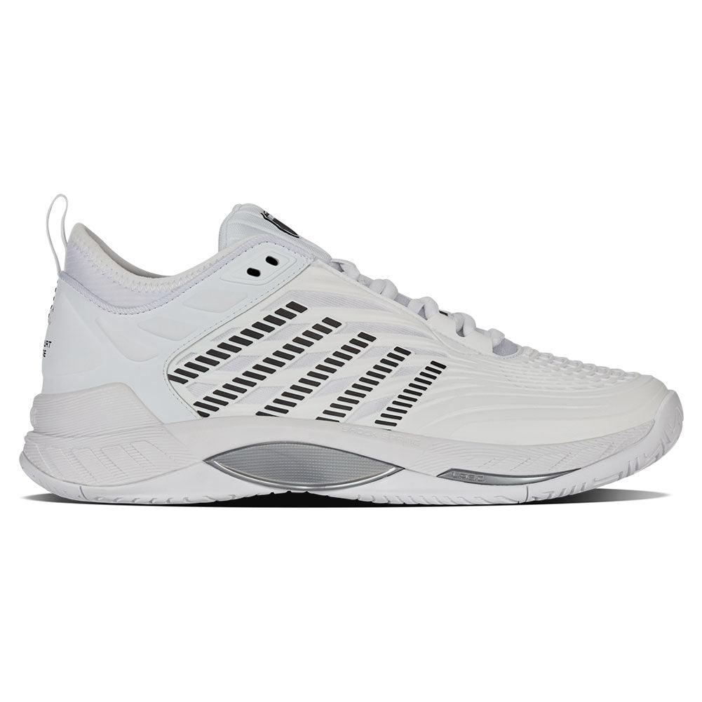 Men`s Hypercourt Supreme 2 Tennis Shoes White and Black K-SWISS