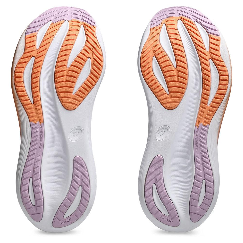 Women`s GEL-Nimbus 27 Running Shoes White and Light Ube ASICS