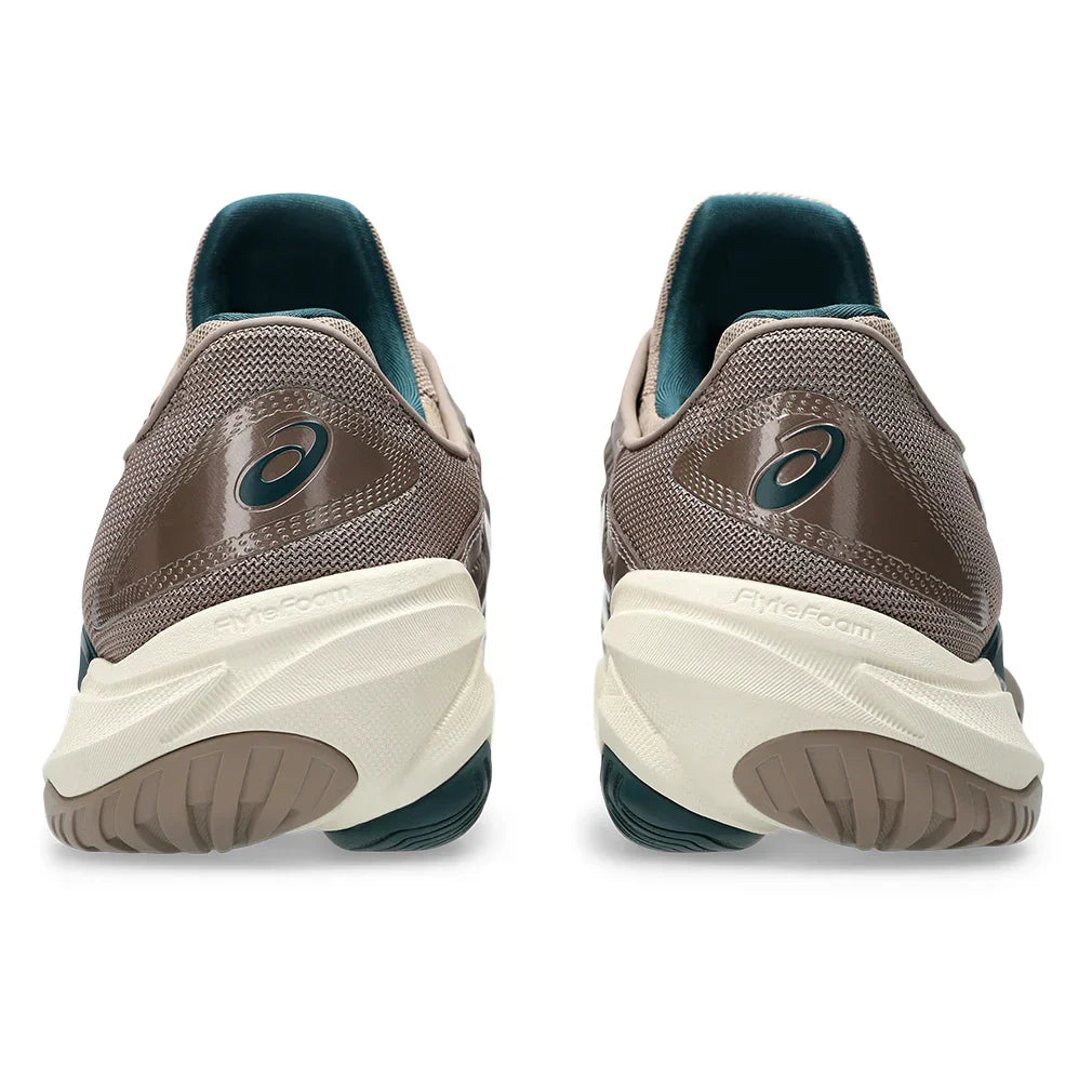 Men`s Court FF 3 Tennis Shoes Taupe Grey and White ASICS