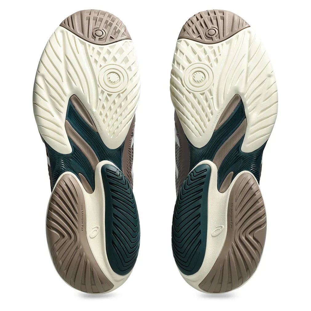 Men`s Court FF 3 Tennis Shoes Taupe Grey and White ASICS