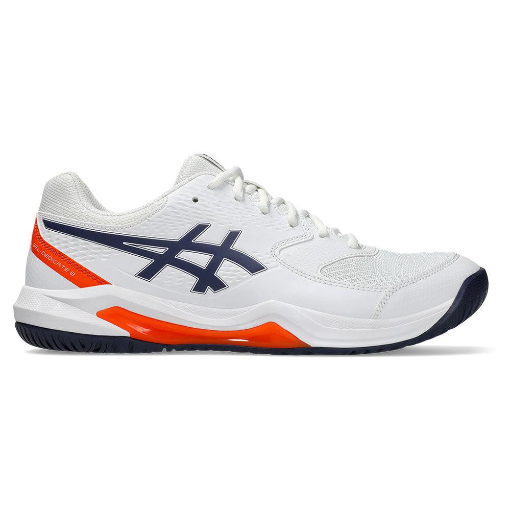 Men`s GEL-Dedicate 8 Tennis Shoes White and Indigo Fog ASICS