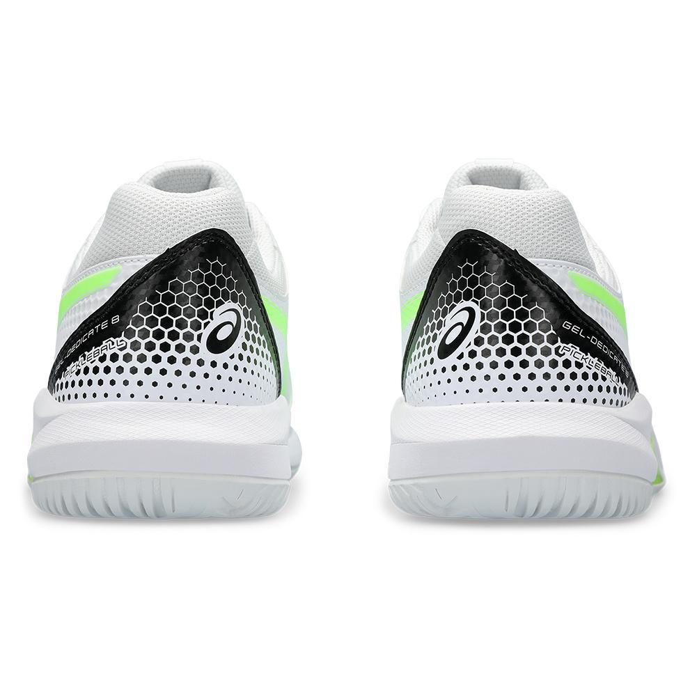 Men's Gel-Dedicate 8 Pickleball Shoes White and Lime Burst Shoes ASICS