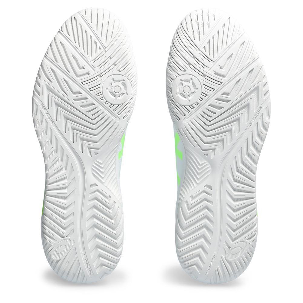 Men's Gel-Dedicate 8 Pickleball Shoes White and Lime Burst Shoes ASICS