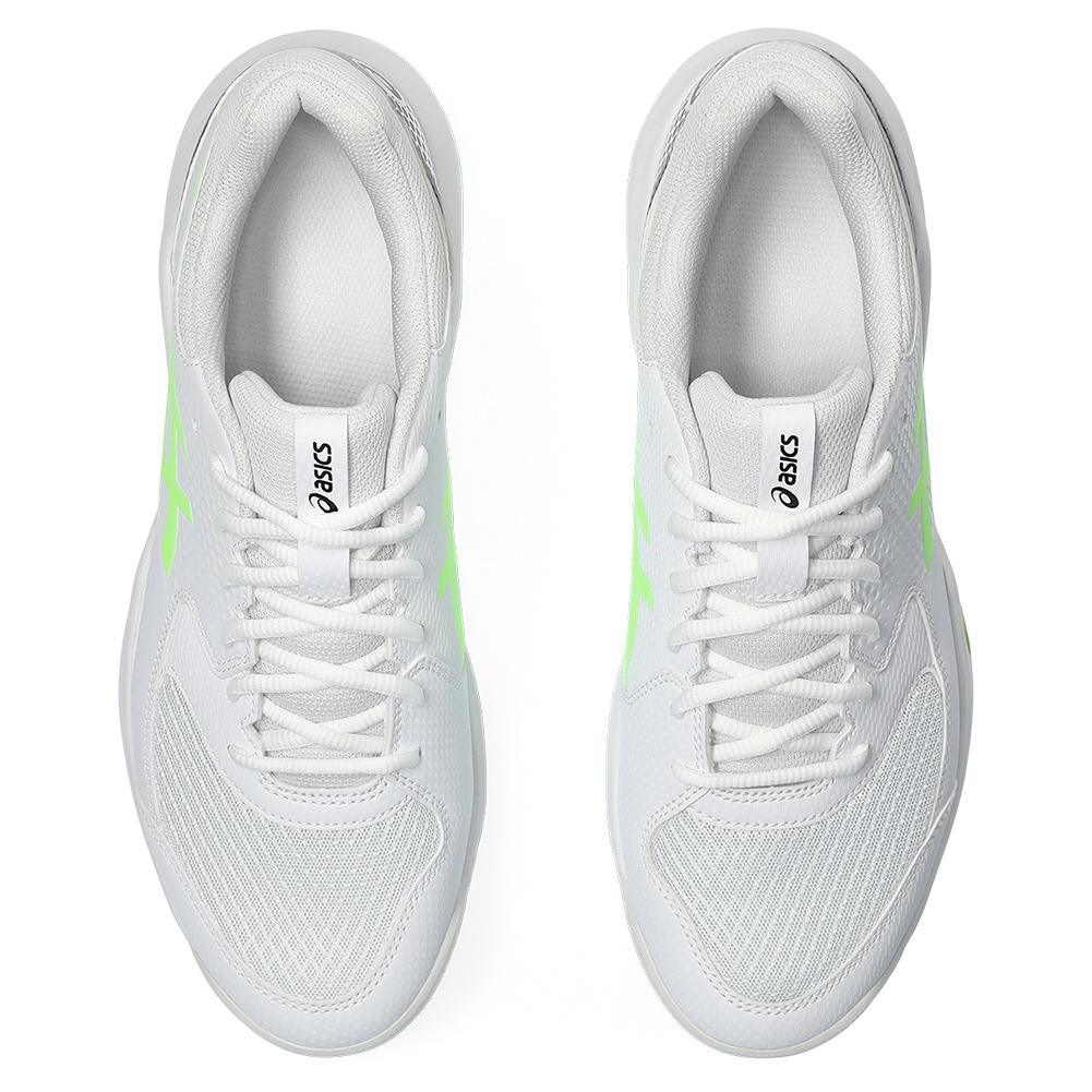 Men's Gel-Dedicate 8 Pickleball Shoes White and Lime Burst Shoes ASICS