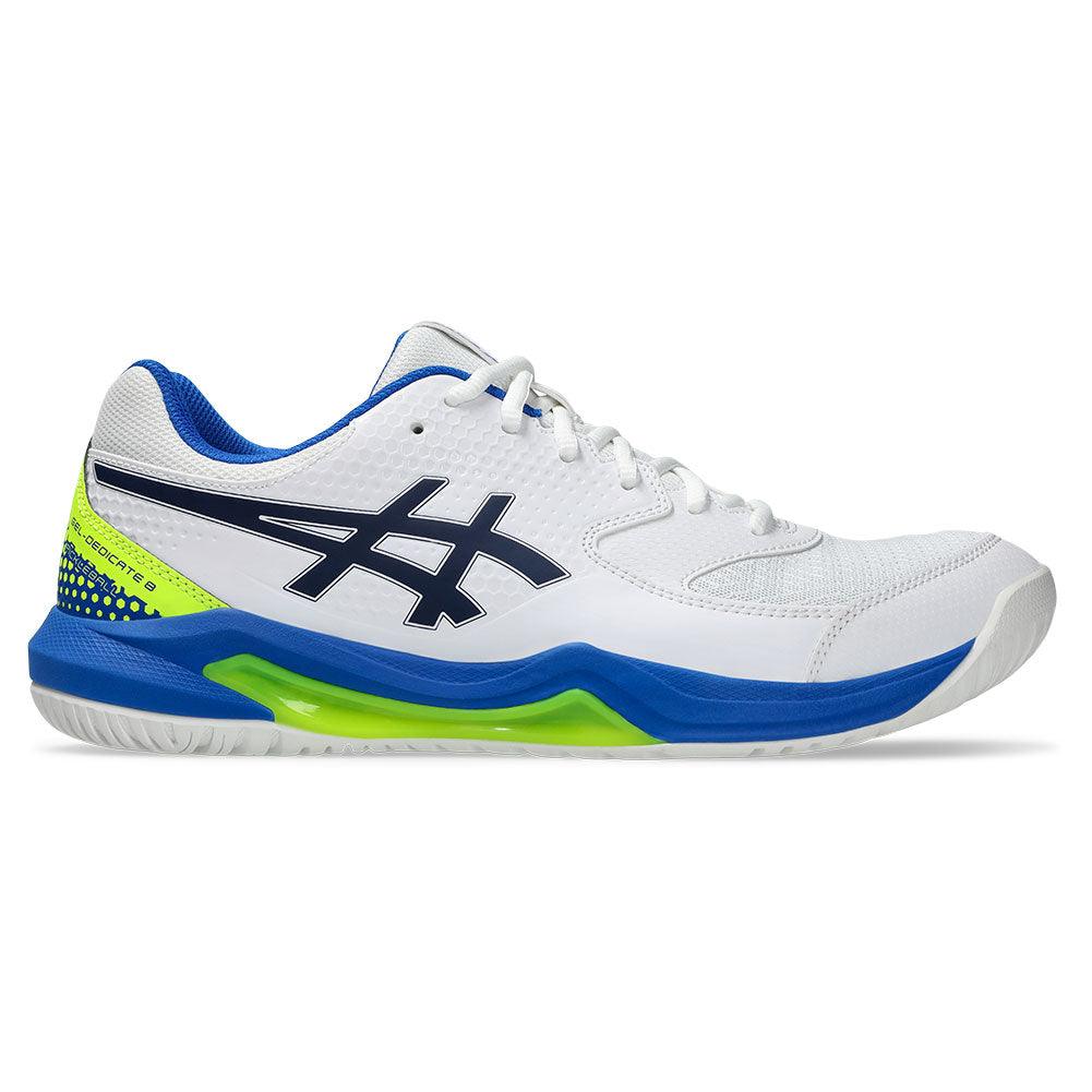 Men`s GEL-Dedicate 8 Pickleball Shoes White and Black ASICS