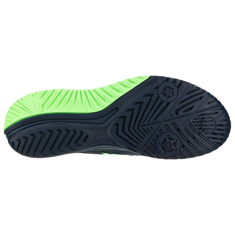 Men`s Gel-Resolution 9 Tennis Shoes Navy Blue Lime Burst TOURNAMENT GEAR ASICS