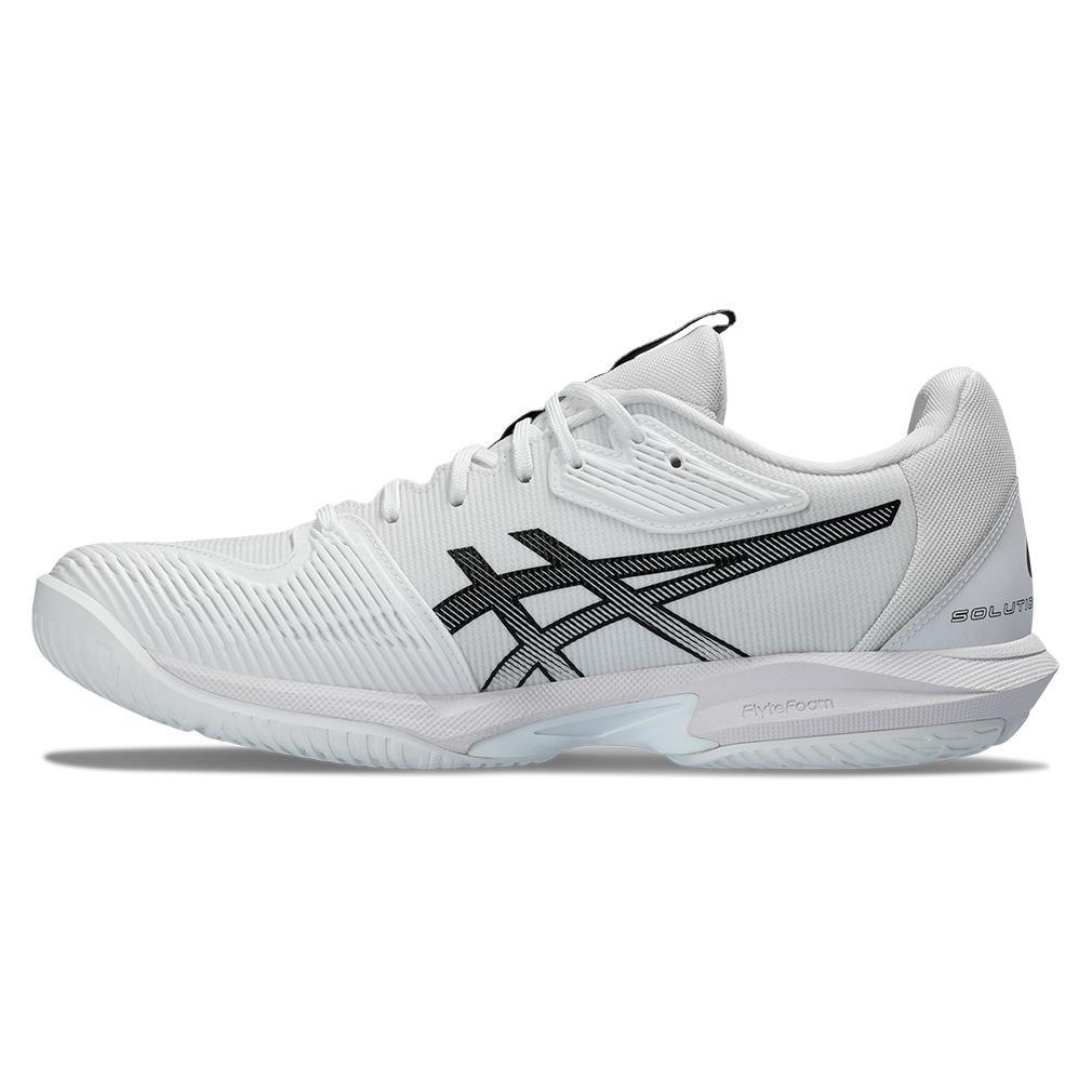 Men's Solution Speed FF 3 Tennis Shoes White and Black Tournament Gear ASICS