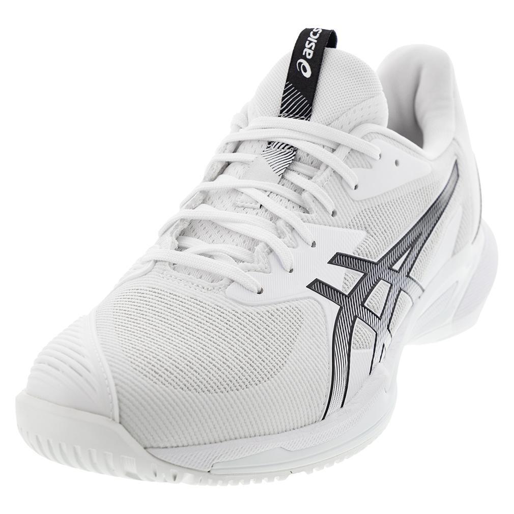 Men's Solution Speed FF 3 Tennis Shoes White and Black Tournament Gear ASICS 6 White