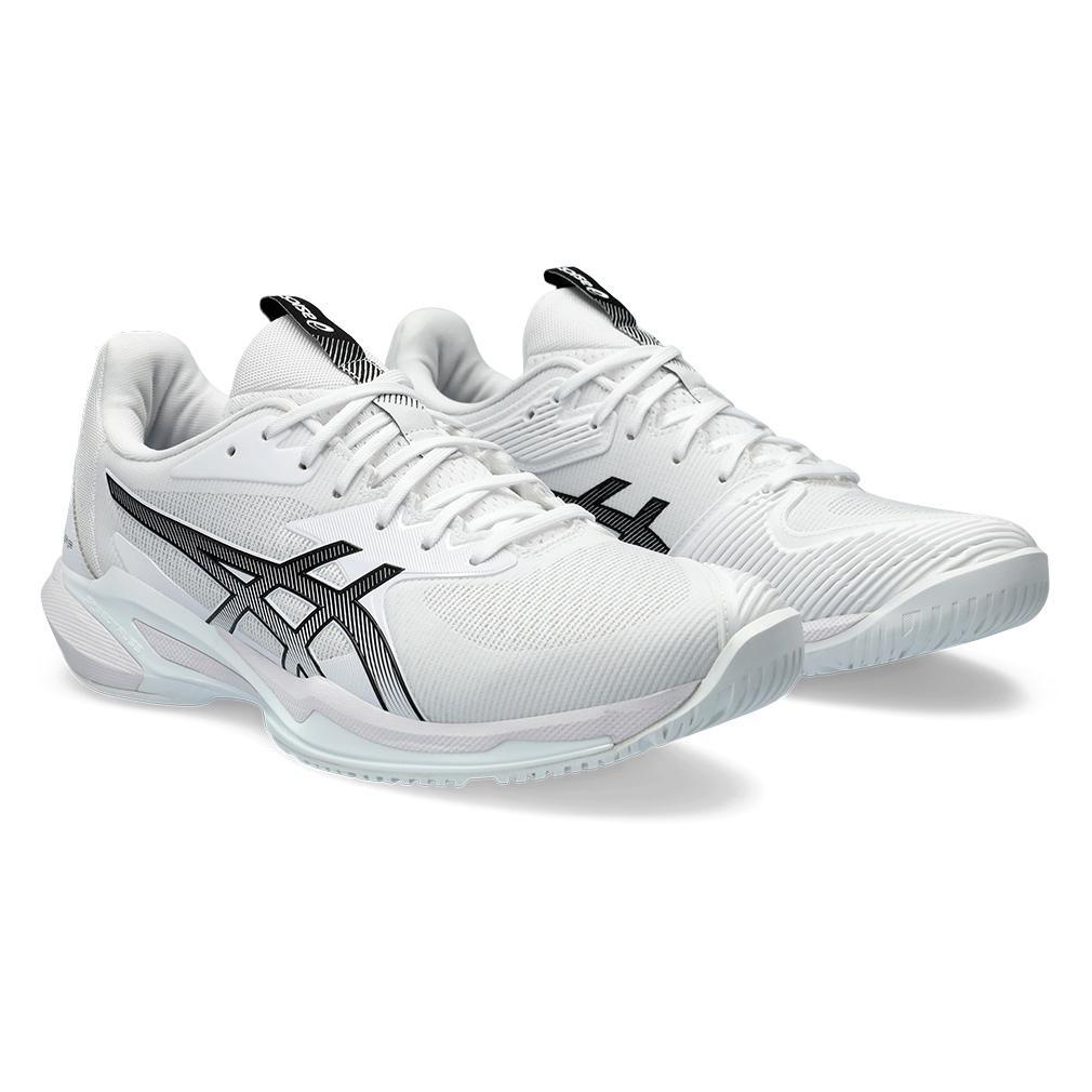 Men's Solution Speed FF 3 Tennis Shoes White and Black Tournament Gear ASICS