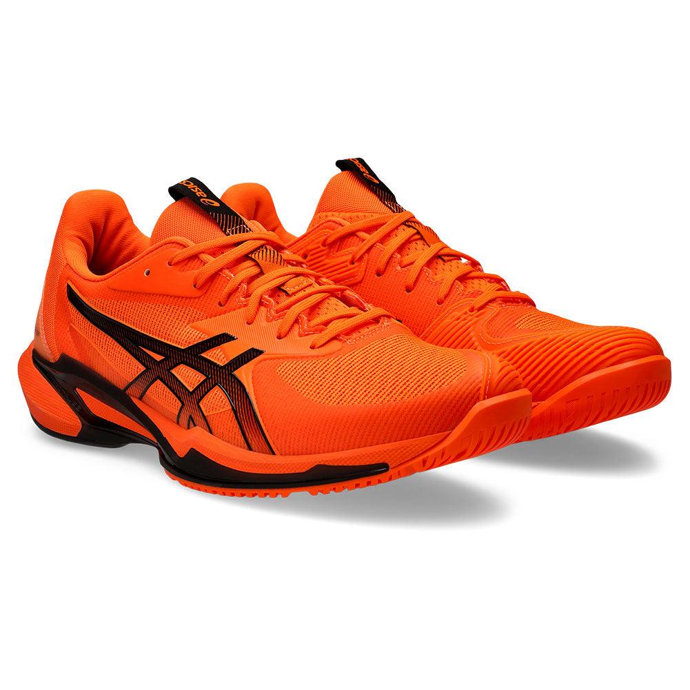 Men`s Solution Speed FF 3 Tennis Shoes Shocking Orange and Black ASICS