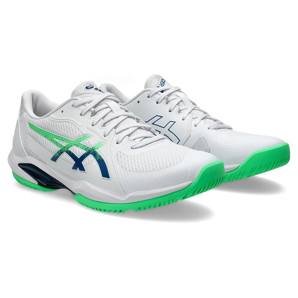 Mens Solution Swift FF 2 Tennis Shoes White and New Leaf Top Tennis Shoes ASICS