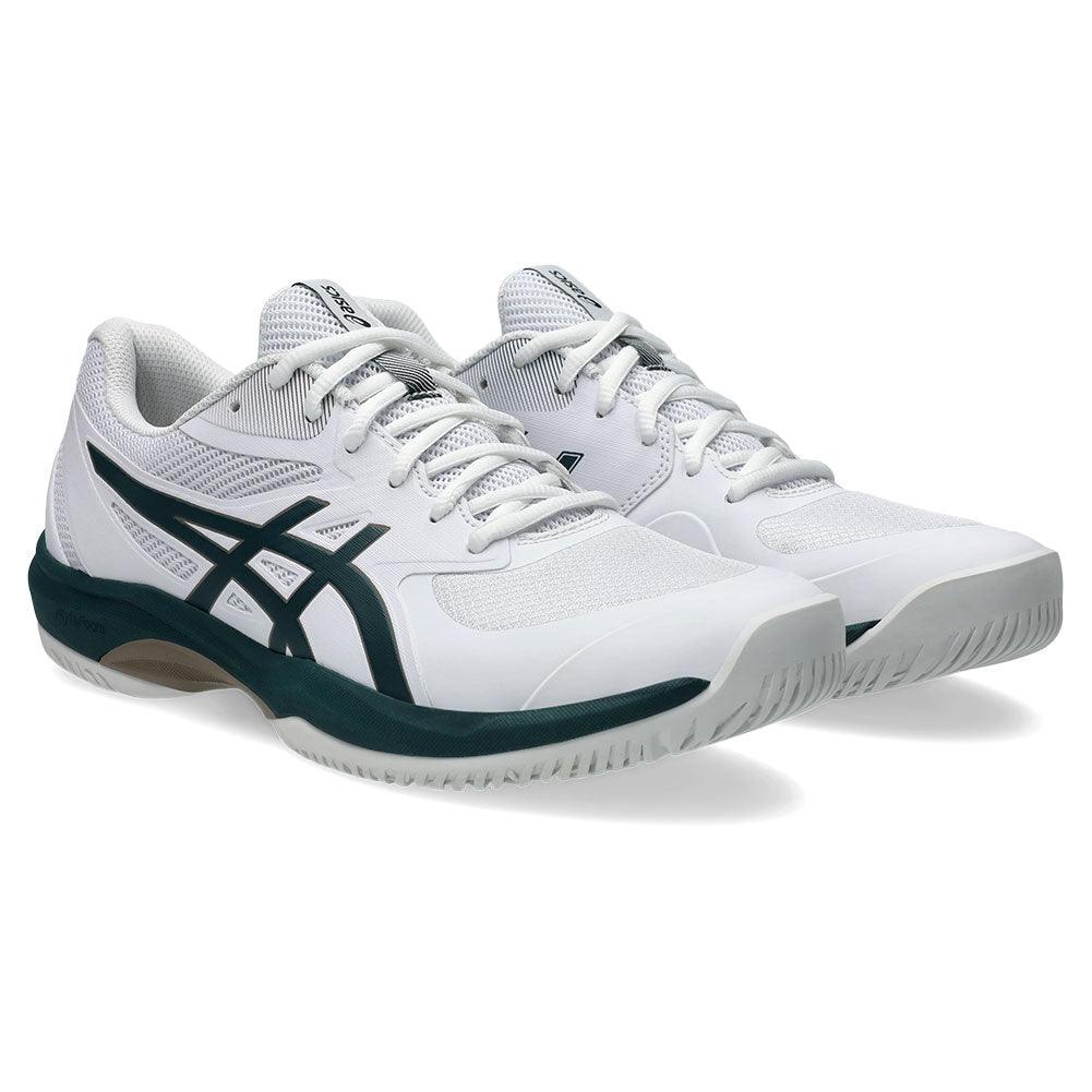 Men`s Game FF Tennis Shoes White and Saxon Green ASICS