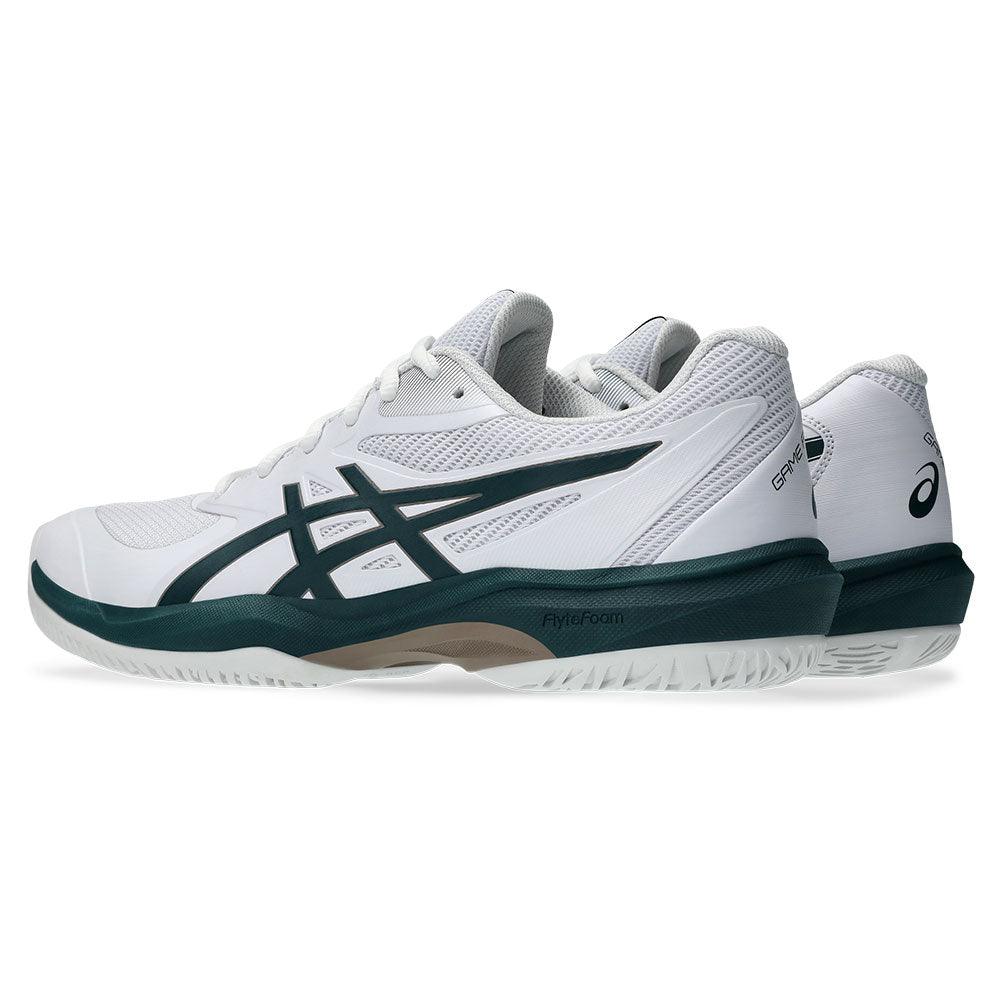 Men`s Game FF Tennis Shoes White and Saxon Green ASICS
