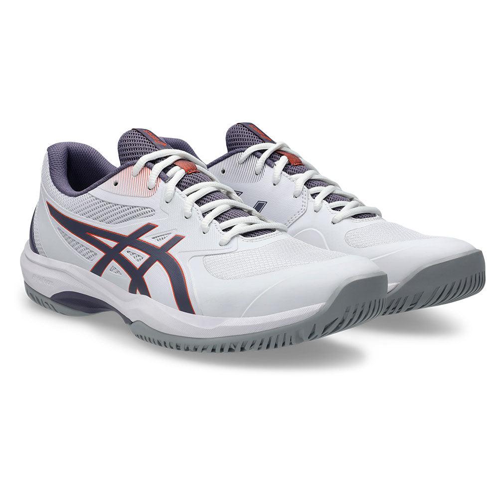 Men`s Game FF Tennis Shoes White and Greyish Purple ASICS