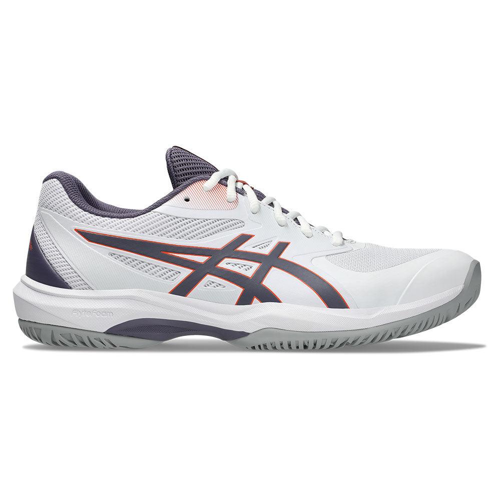 Men`s Game FF Tennis Shoes White and Greyish Purple ASICS