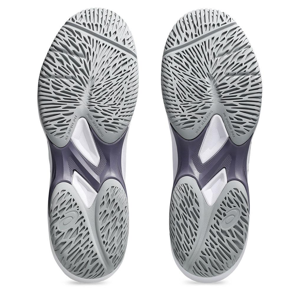 Men`s Game FF Tennis Shoes White and Greyish Purple ASICS