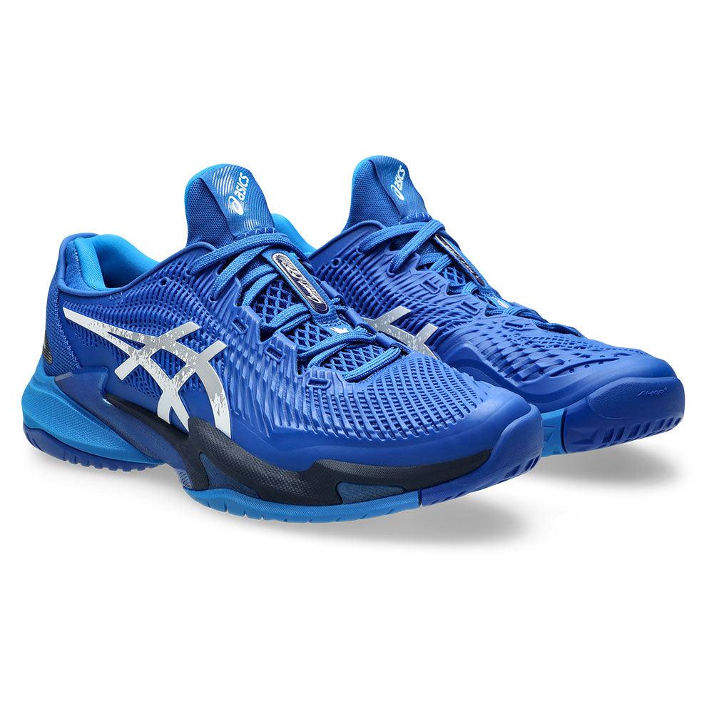 Men`s Court FF 3 Novak Tennis Shoes Tuna Blue and Pure Silver ASICS