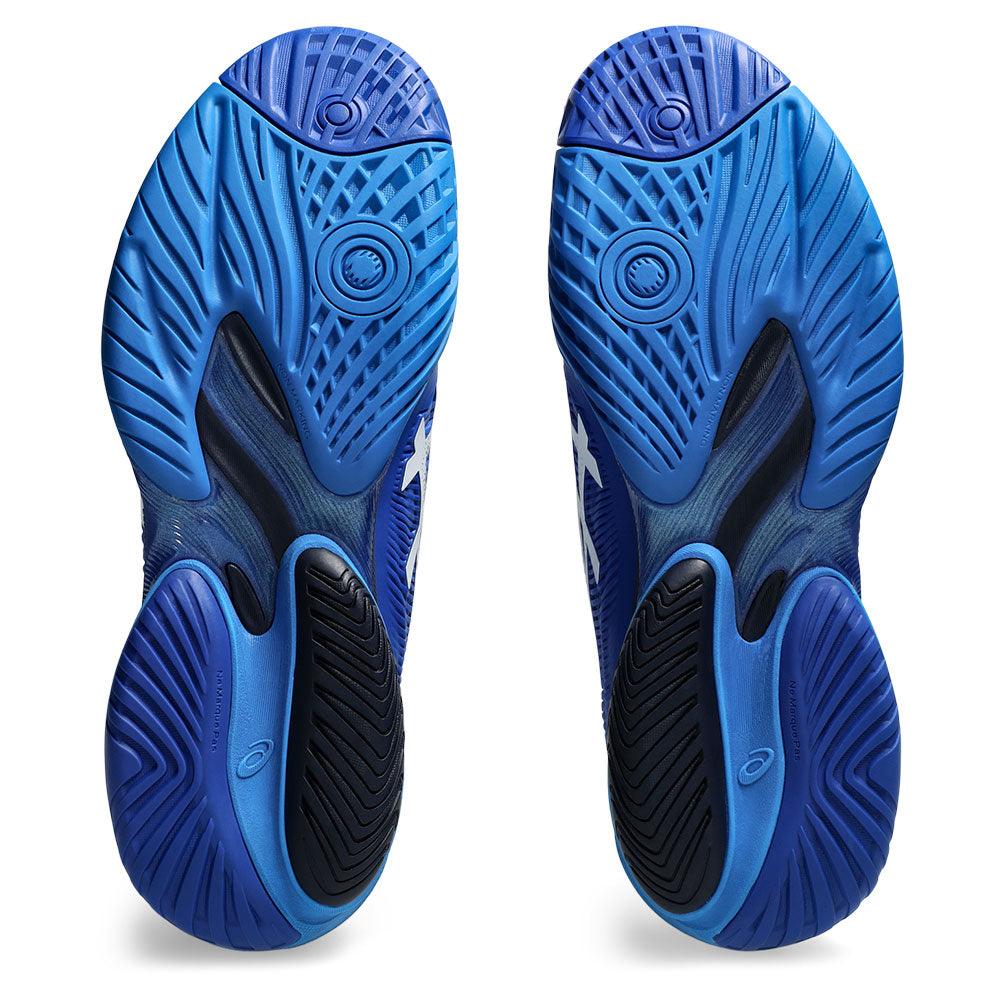 Men`s Court FF 3 Novak Tennis Shoes Tuna Blue and Pure Silver ASICS