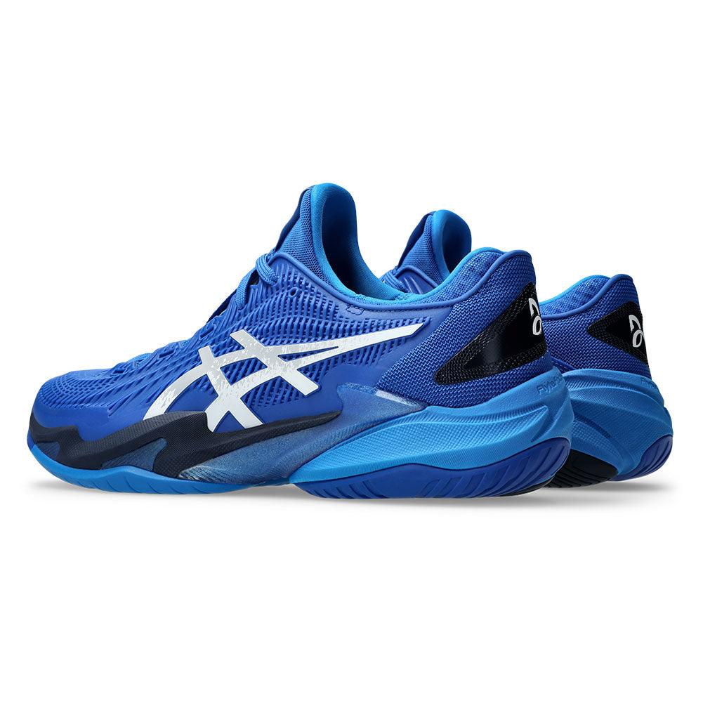 Men`s Court FF 3 Novak Tennis Shoes Tuna Blue and Pure Silver ASICS