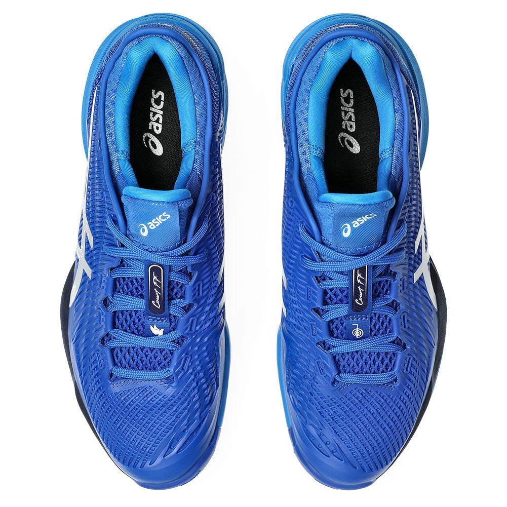 Men`s Court FF 3 Novak Tennis Shoes Tuna Blue and Pure Silver ASICS