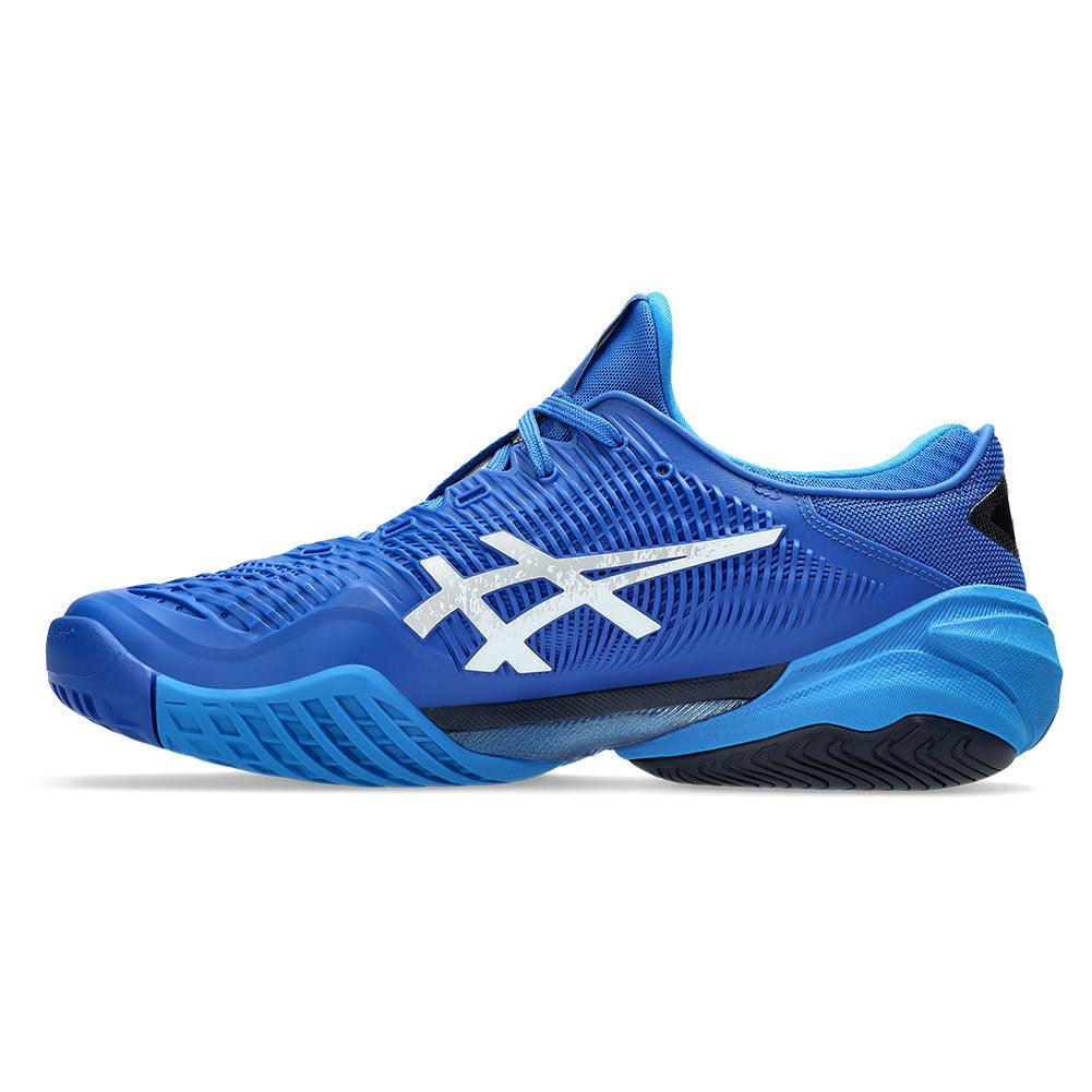 Men`s Court FF 3 Novak Tennis Shoes Tuna Blue and Pure Silver ASICS