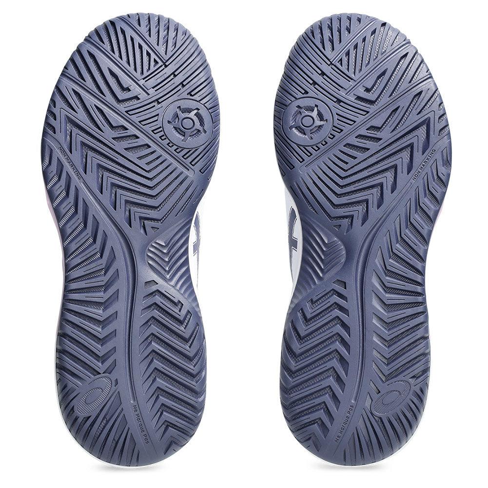 Women`s GEL-Dedicate 8 Wide Tennis Shoes White and Indigo Fog ASICS