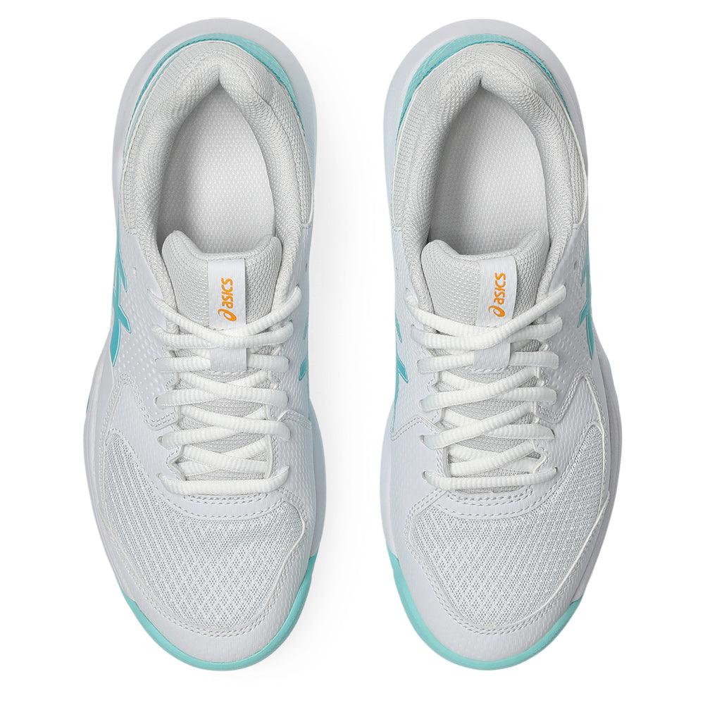 Women`s GEL-Dedicate 8 Pickleball Shoes White and Energy Aqua ASICS