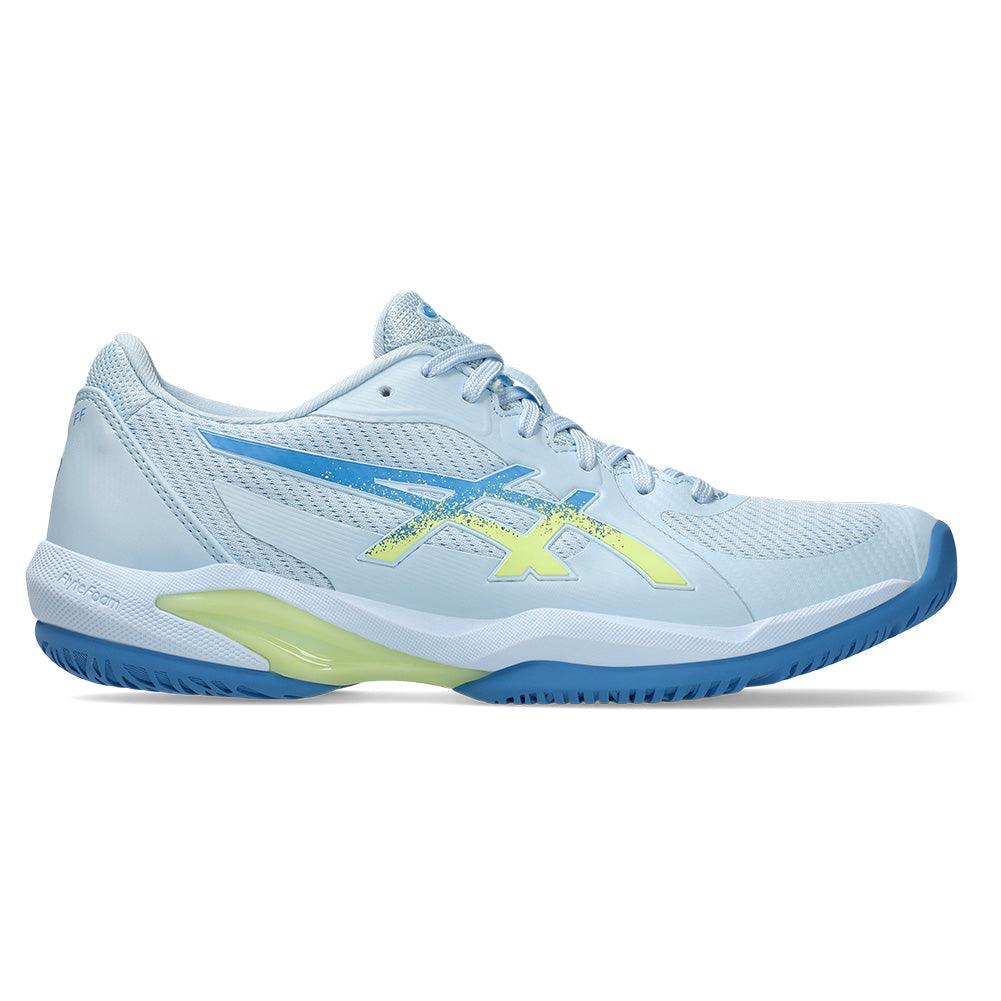 Women`s Solution Swift FF 2 Tennis Shoes Light Blue and Huddle Yellow ASICS