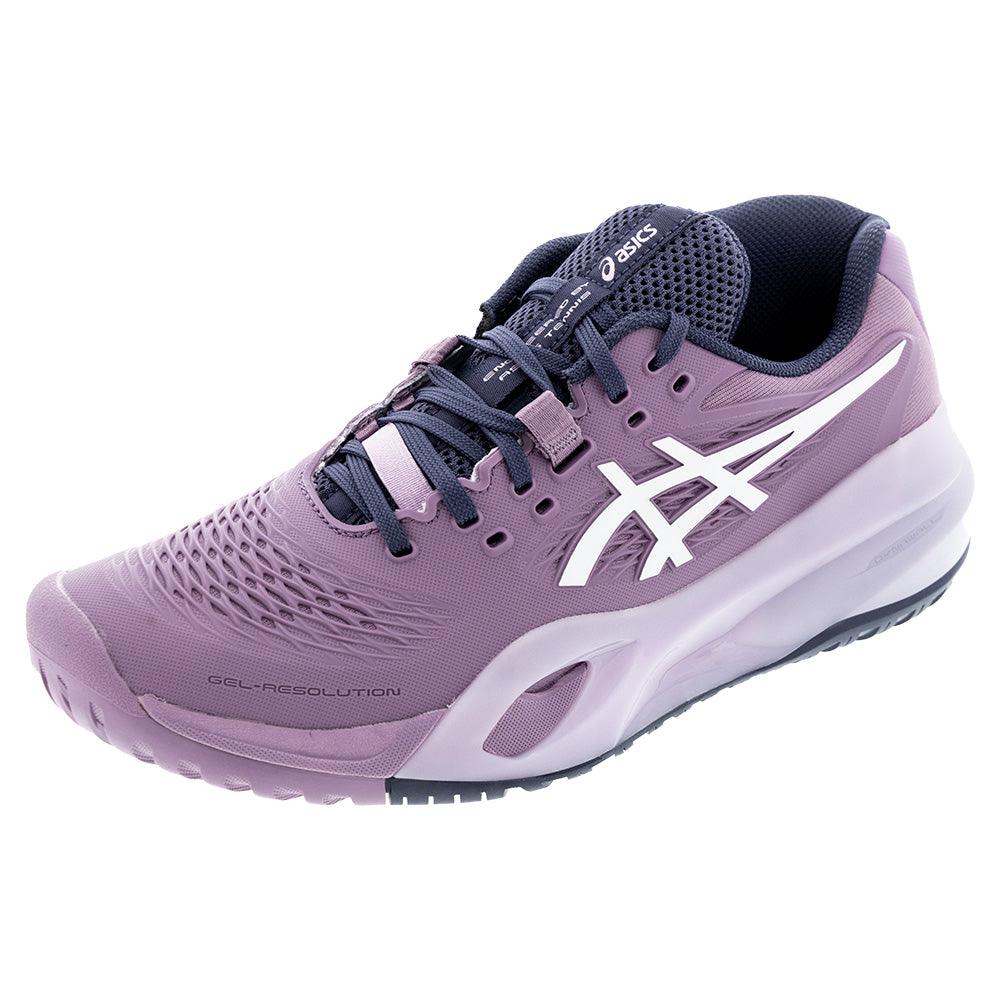 Women`s GEL-Resolution X Tennis Shoes Ube and White ASICS 5 Purple