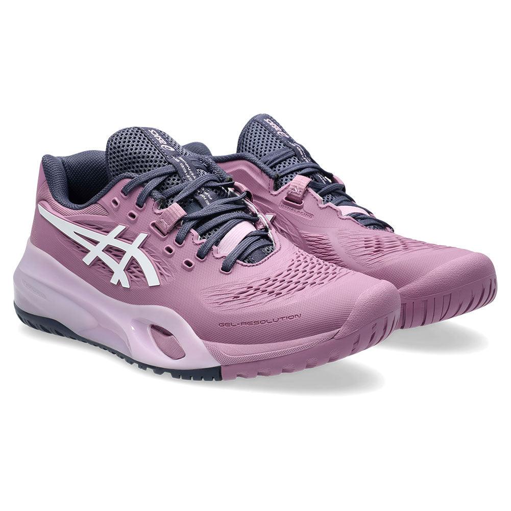 Women`s GEL-Resolution X Tennis Shoes Ube and White ASICS