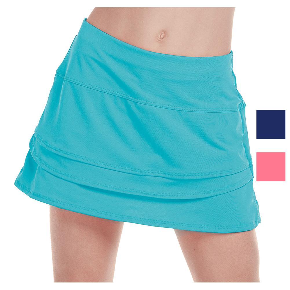 Girls` So Much Fun Tennis Skort with Back Pocket Girls Apparel LUCKY IN LOVE Navy 2XS