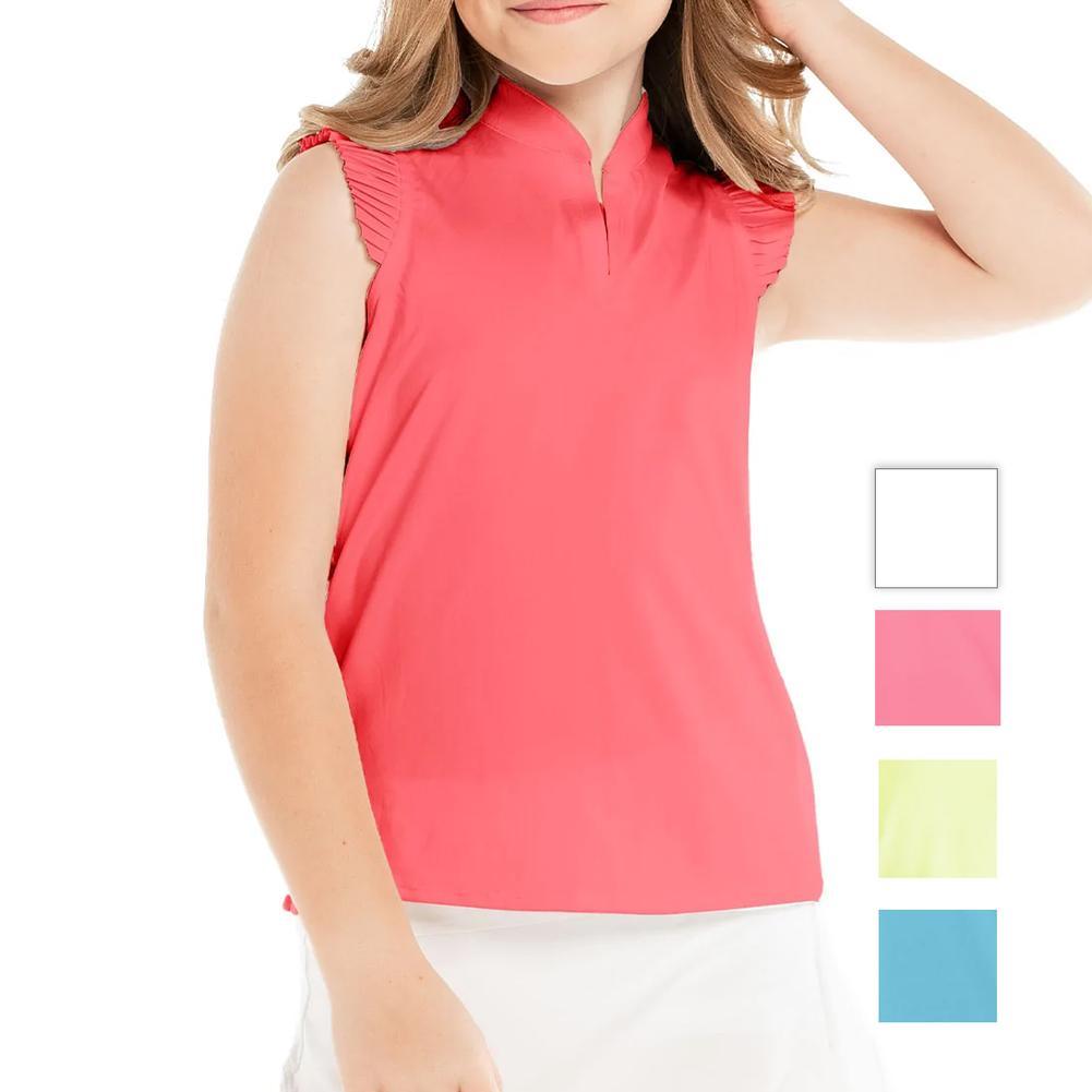 Girls` Pleat Me Up Tennis Tank Girls Apparel LUCKY IN LOVE