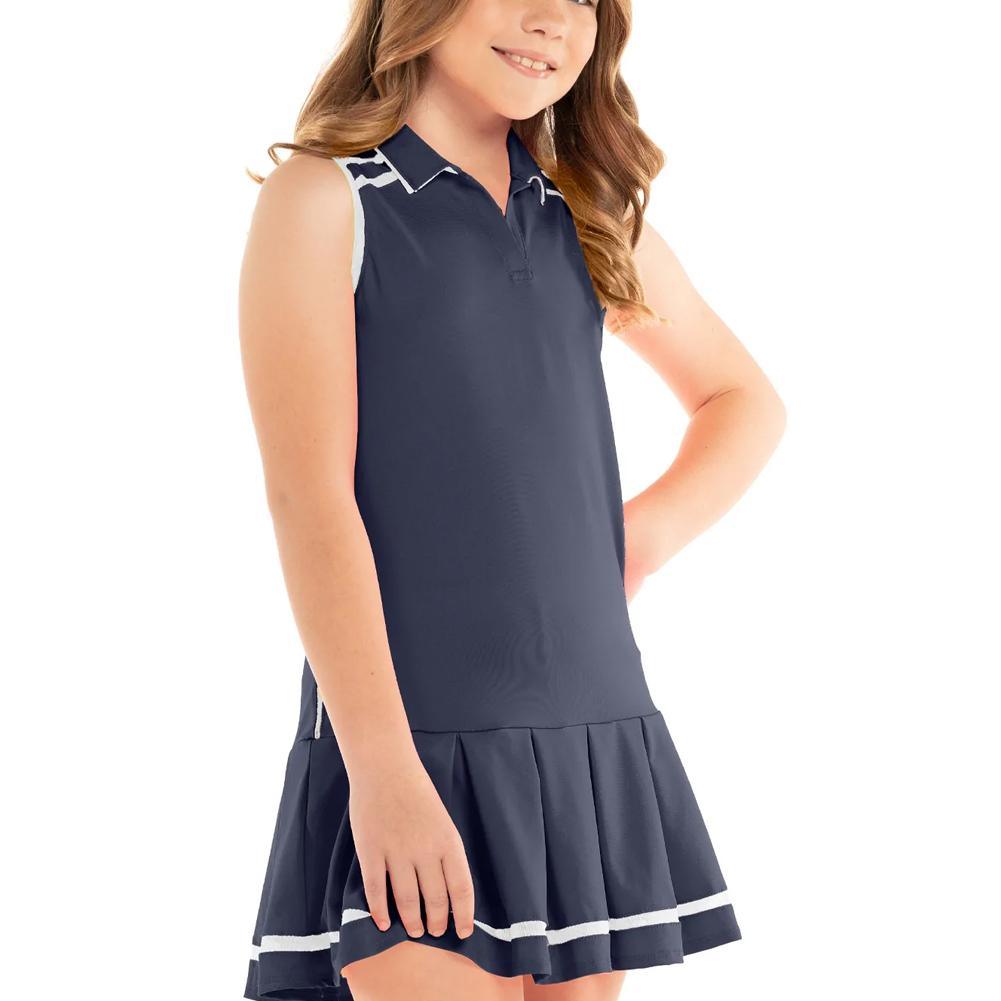 Girls' It's A Win Dress Girls Apparel LUCKY IN LOVE Blue 2XS