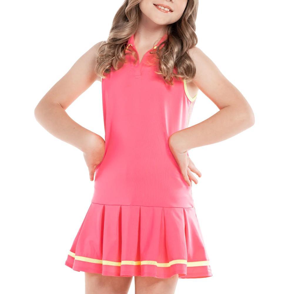 Girls' It's A Win Dress Girls Apparel LUCKY IN LOVE Pink 2XS