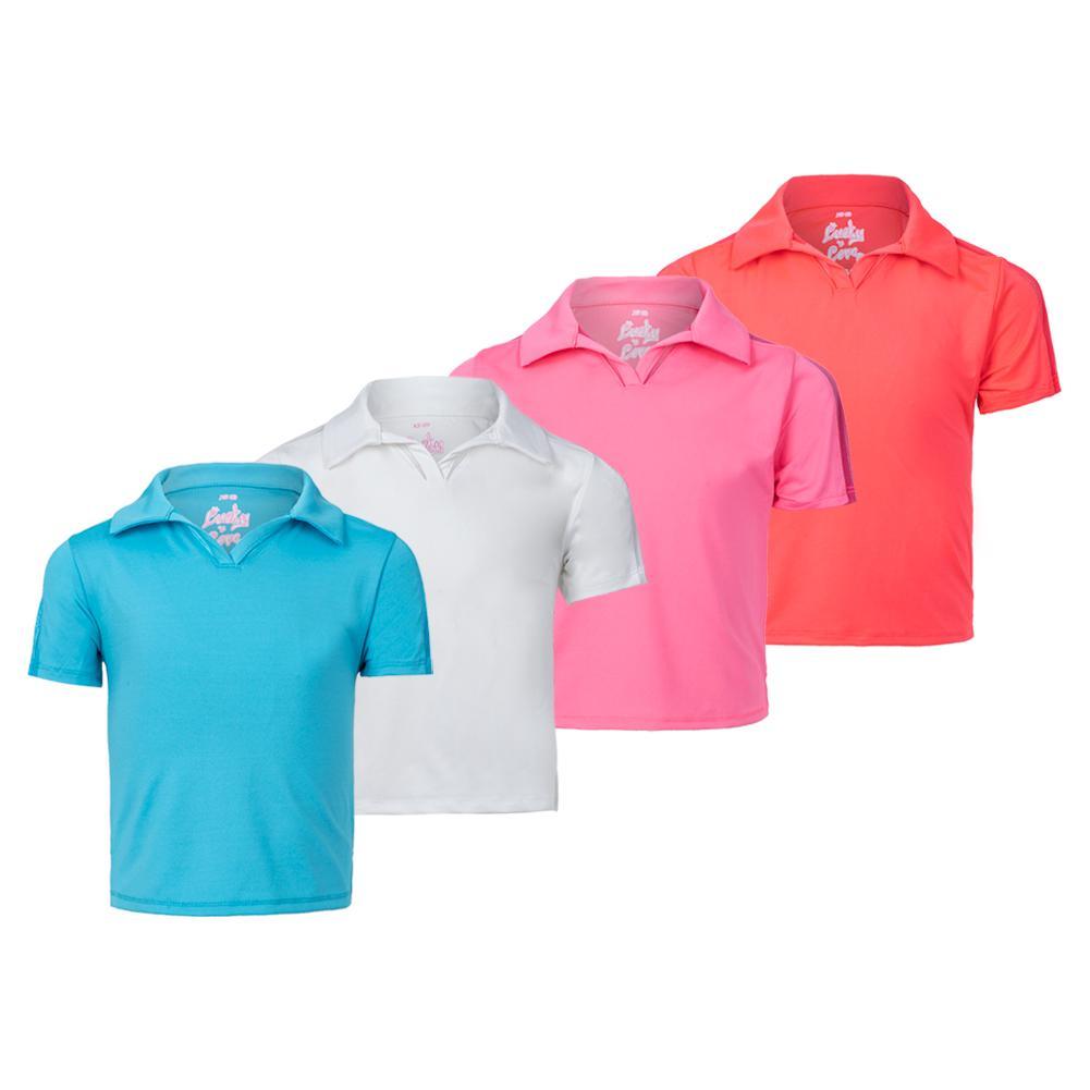 Girls` Cropped Tennis Polo Girls Apparel LUCKY IN LOVE