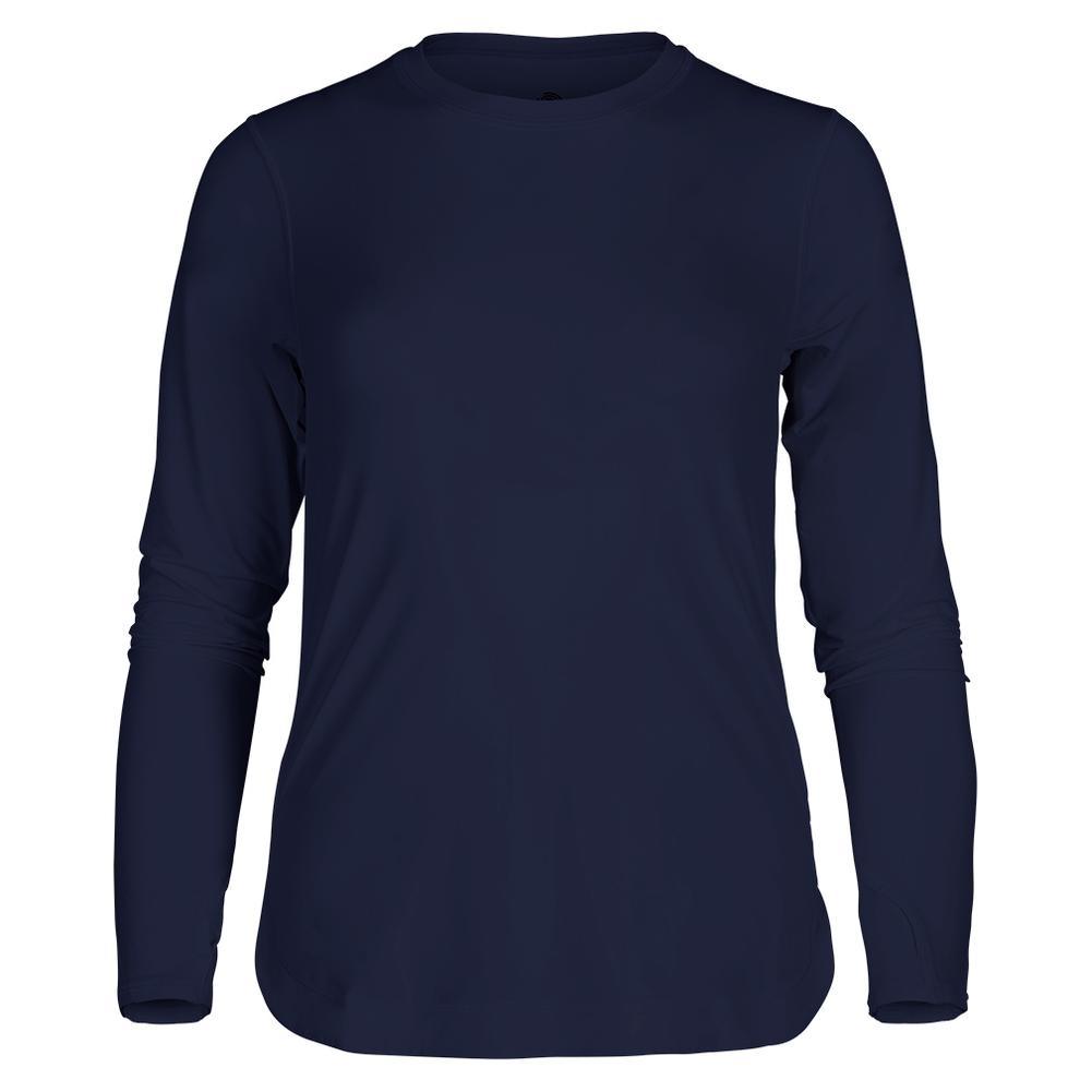 Women`s Relaxed Scallop Tennis Top WOMENS APPAREL BLOQUV Blue XS