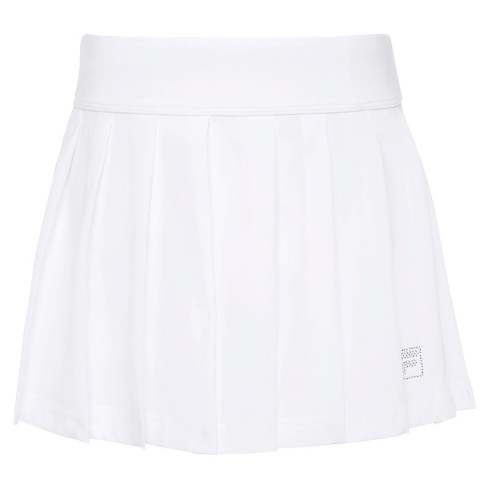 Girls` Essentials Pleated Tennis Skort Girls Apparel FILA White XS