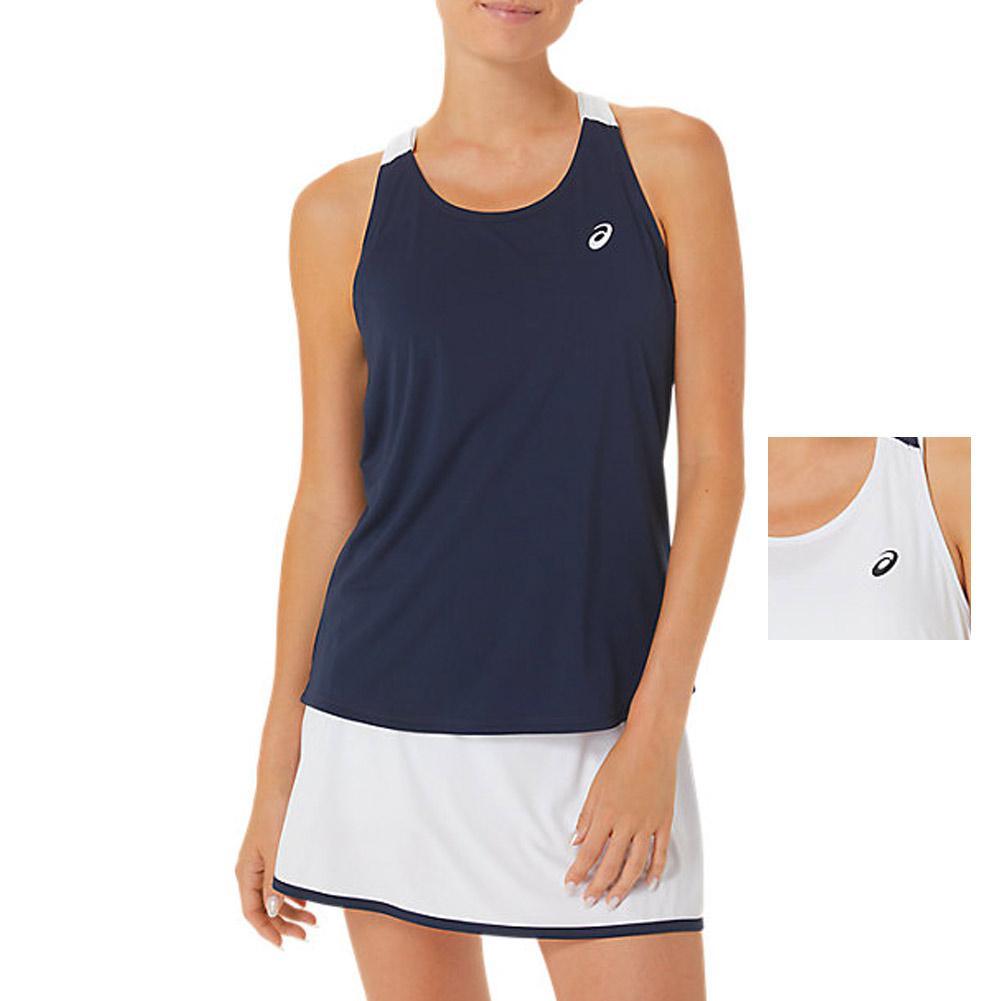 Women's Court Tennis Tank Womens Apparel ASICS White/Midnight XS