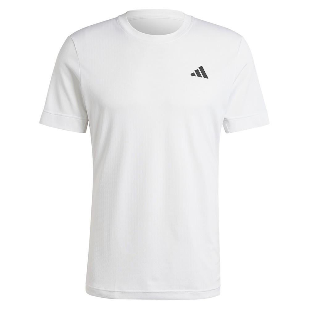 Men's Freelift Tennis Top White Tournament Gear ADIDAS S