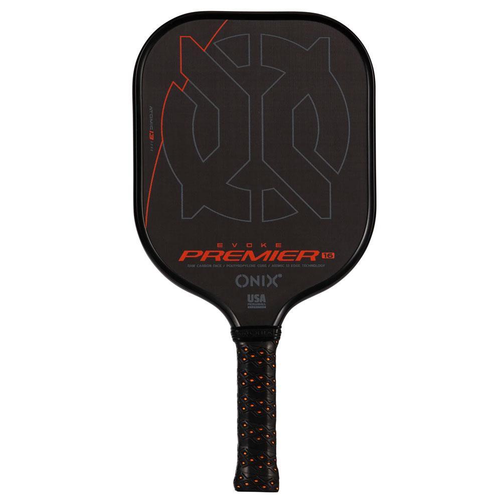 Evoke Premier Raw Carbon 16 Pickleball Paddle Pickleball Paddles ONIX Black