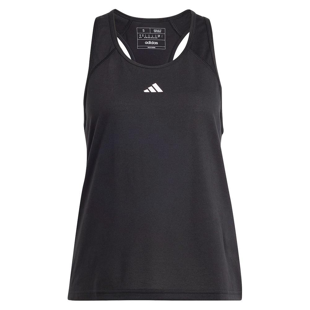 Women's Minimal Essential Branding Tank Black Womens Apparel ADIDAS XS