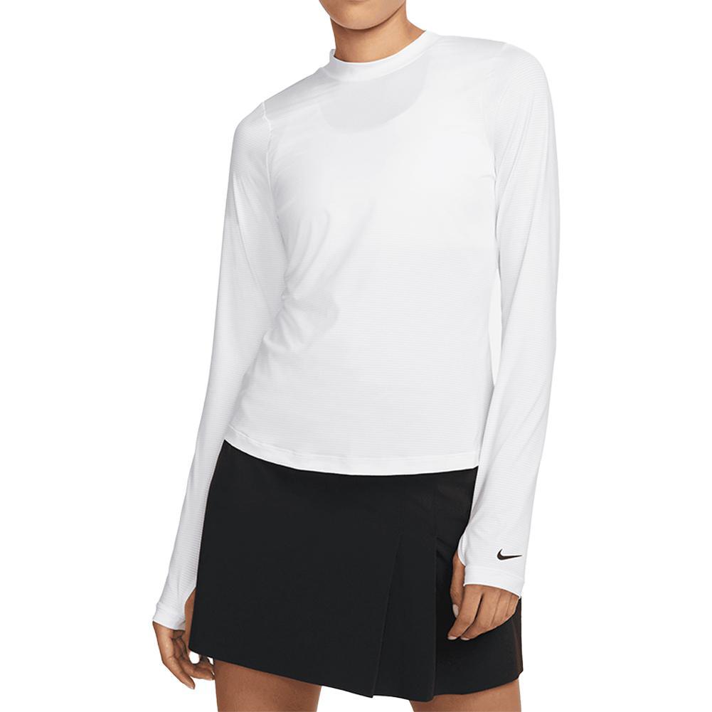 Women`s Dri-Fit Victory Long Sleeve Print Tennis Top WOMENS APPAREL NIKE White XS
