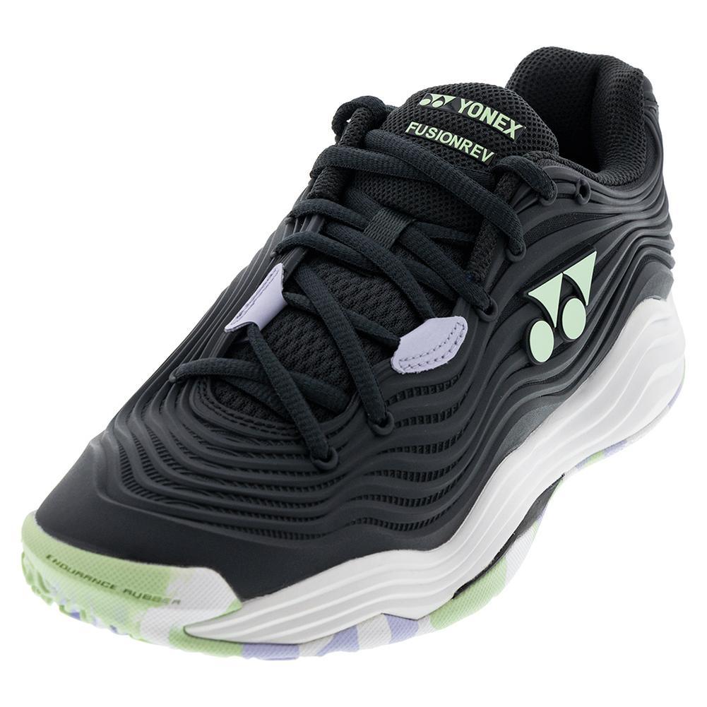 Women's Fusionrev 5 Clay Tennis Shoes Black and White Womens Shoes YONEX 5.5